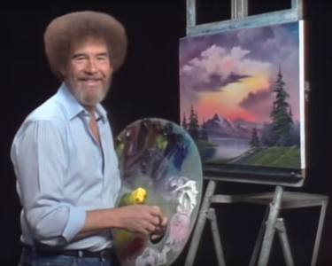 Bob Ross Painting at The Workspace